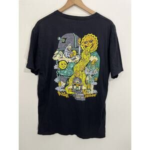 Streetwear Psychedelic Rise And Shine Tee L Normcore Alt Grunge Skater Y2K 90s